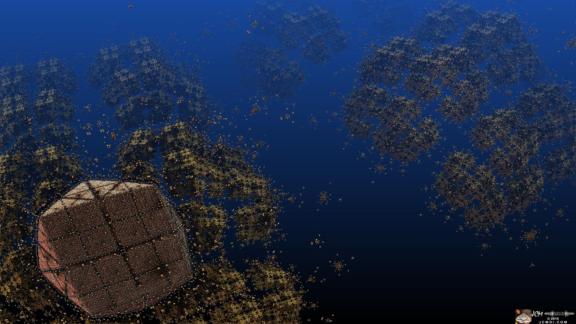 Golden Nugget fractal animation still frame made in Mandelbulb 3D JCMDI.COM